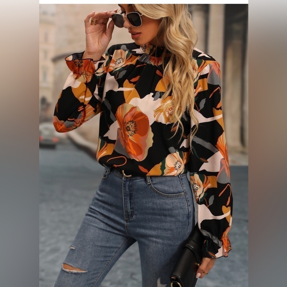 Beautiful Autumn 🍁🍁 Colors…Blouse - Picture 3 of 5